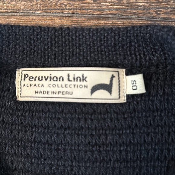 Peruvian Link Cartier Alpaca Sweater Black One Size - Picture 4 of 9